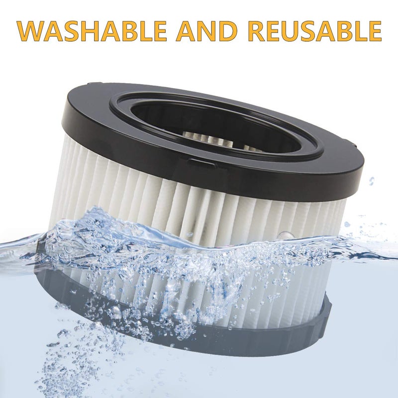 A-KARCK DCV5801H Replacement Filter 2Pack Compatible with DeWalt DCV580 & DCV581H Wet Dry Vacuum, Washable and Reusable - Image 3